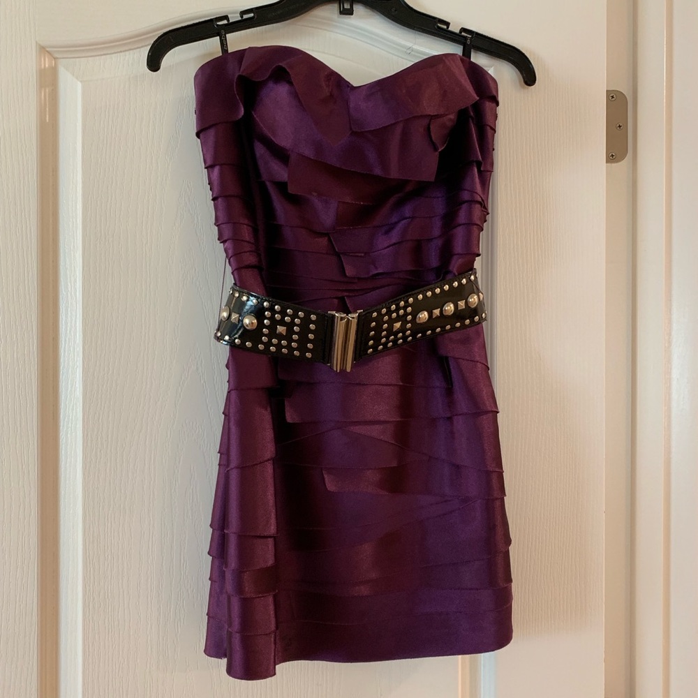 Dark purple mini dress